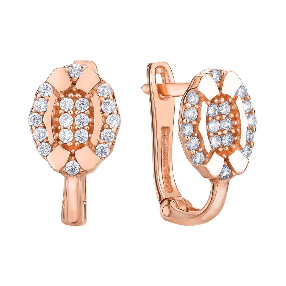 

Серьги из красного золота с фианитами 000145610