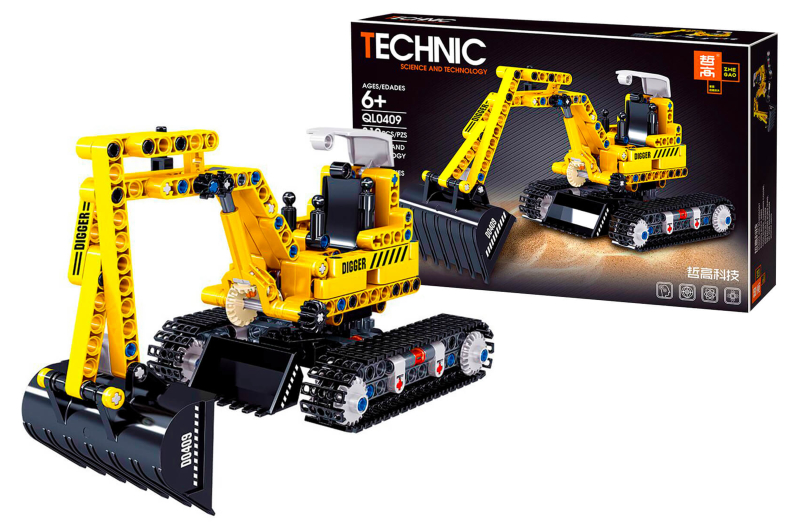 

Конструктор "TECHNIC" "Екскаватор" 310дет 42,5*28*6,8см QL0409