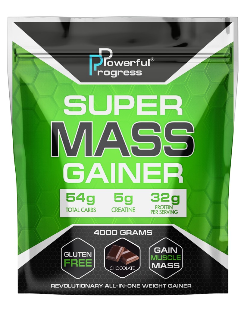 

Гейнер высокобелковый Супер Масс Powerful Progress Super Mass Gainer 4 кг Шоколад