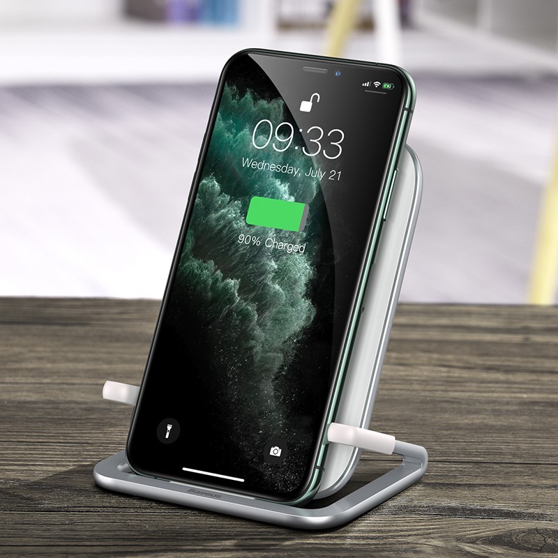 

Беспроводное зарядное устройство Baseus Rib Quick Wireless Charger 15W для iOS|Android white