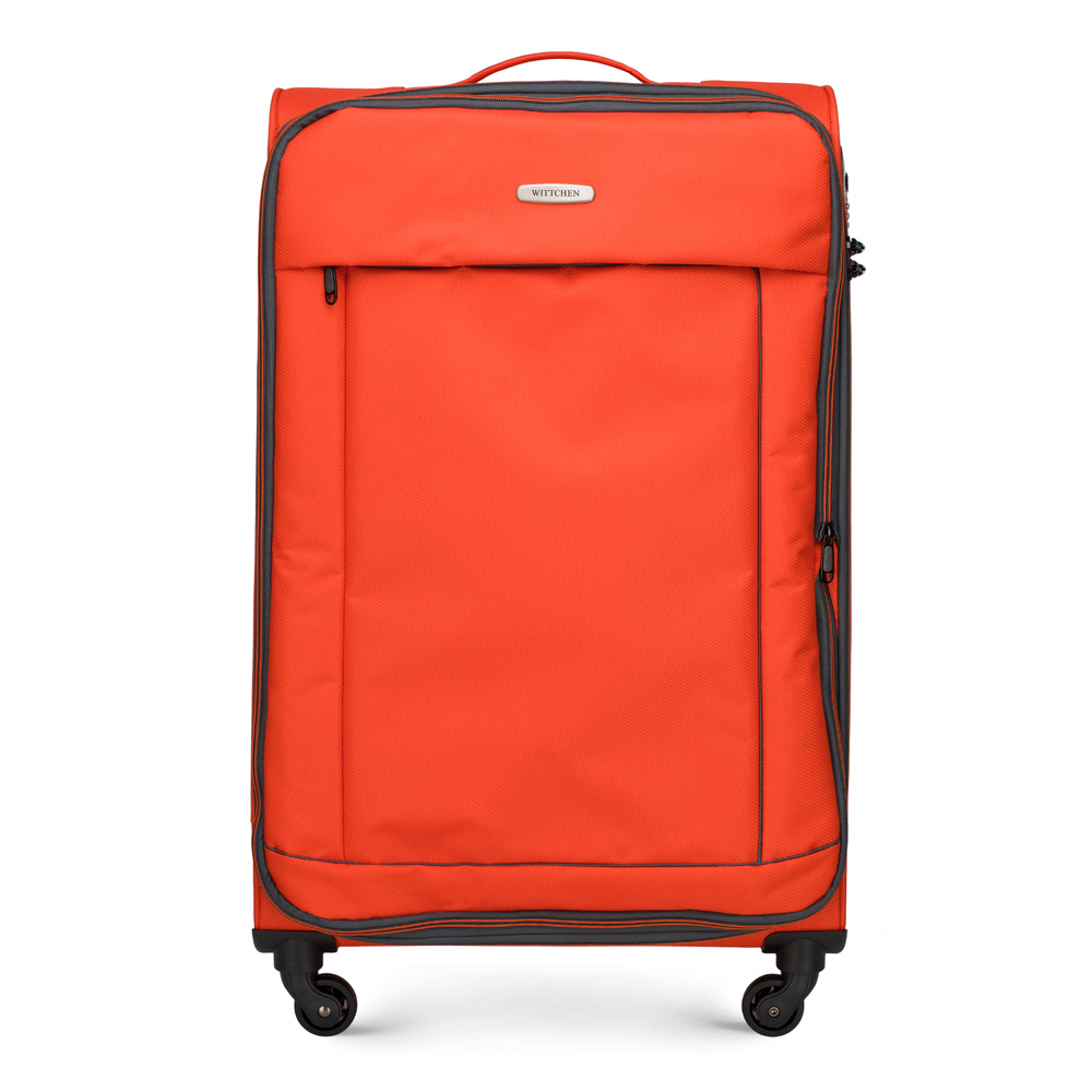 

Большой чемодан 56-3S-463-55 оранжево - черный