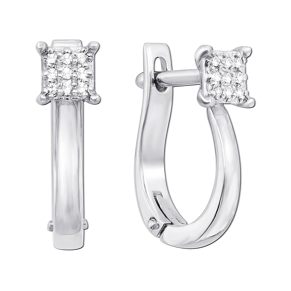 

Серьги из белого золота с бриллиантами 000131245