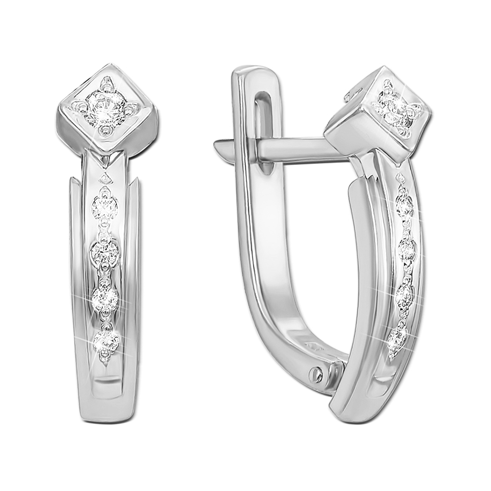

Серьги из белого золота с бриллиантами 000140688