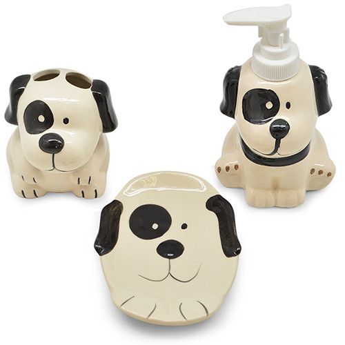 

Набор аксессуаров для ванной "Dog" 3 пр/наб 22*20*7.5см R30155
