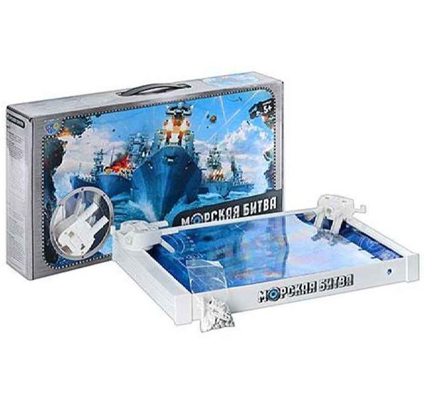 

Настольная игра Морской Бой игровое поле, 8 кораблей, 16 снарядов М 0589 UR