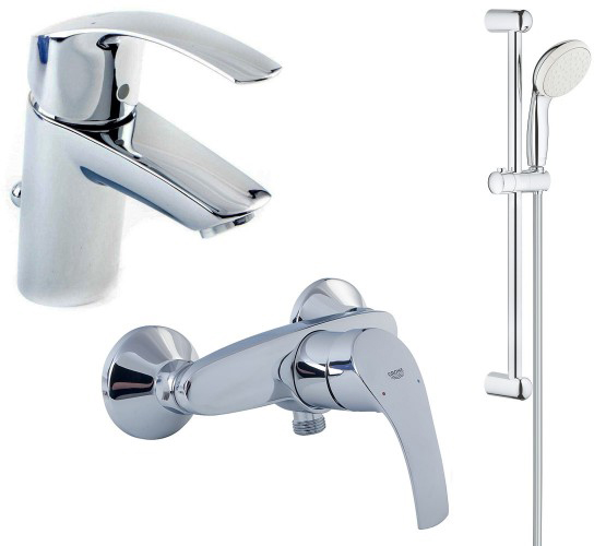

Набор смесителей GROHE Eurosmart 123576 (33265002 + 33555002 + 27853001)