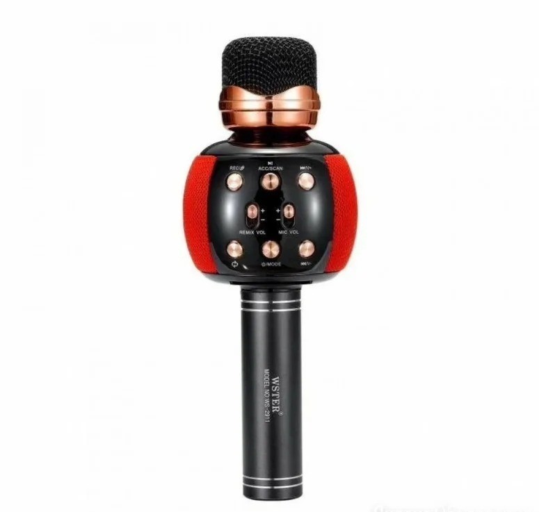 

Микрофон караоке с колонкой Детский микрофон WSTER Red M137