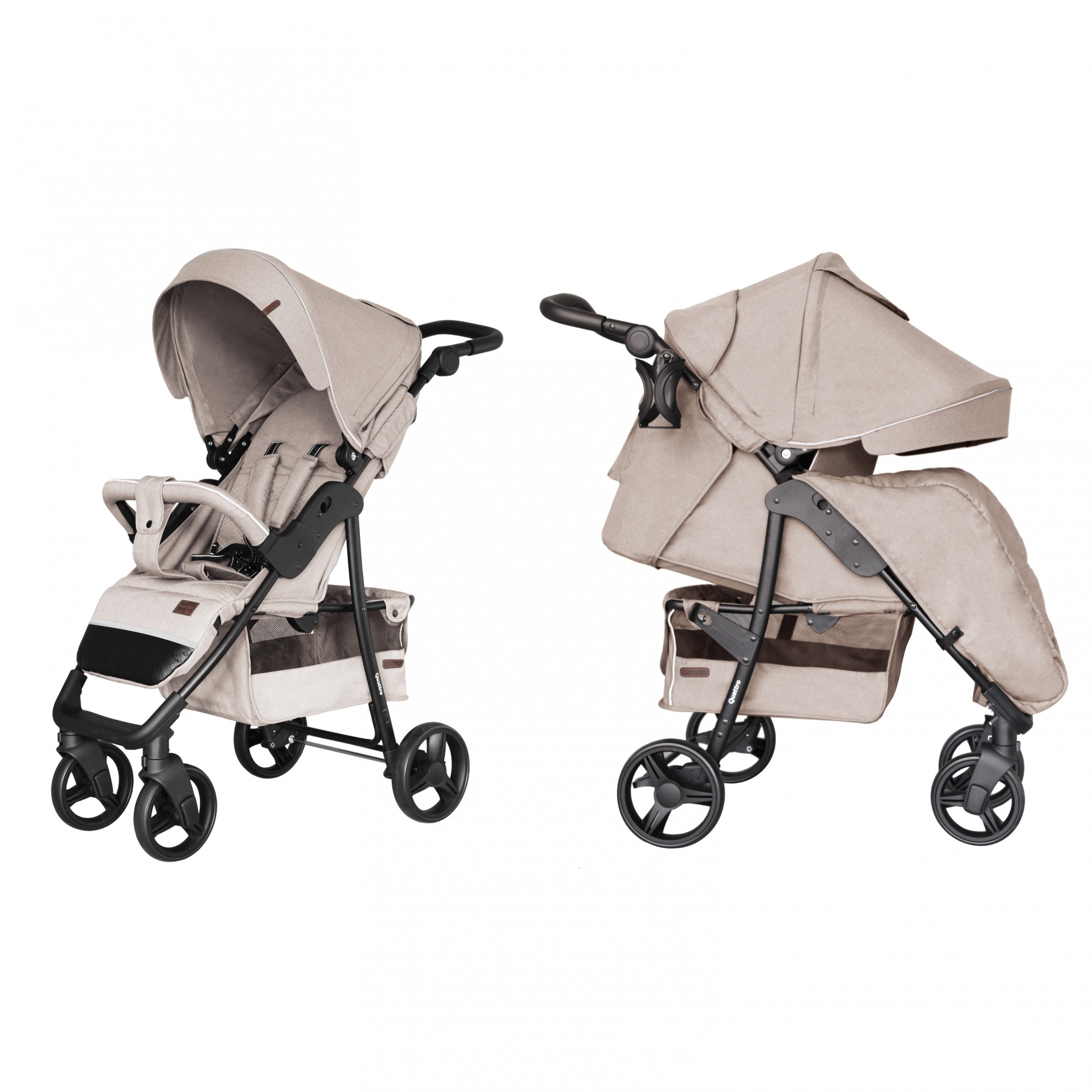 

Коляска прогулочная CARRELLO Quattro CRL-8502/3 Frost Beige +дождевик+москитка