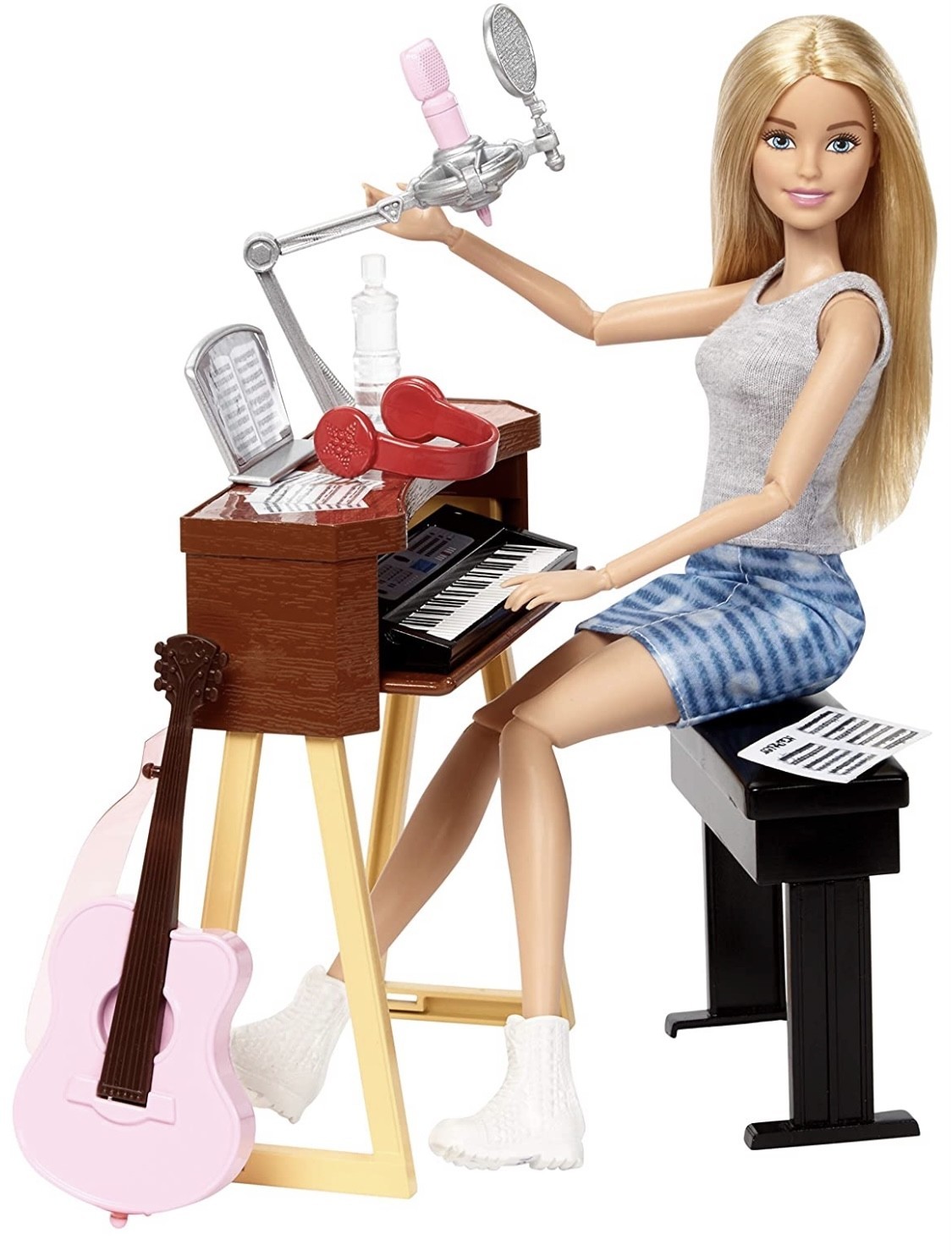 

Кукла Барби рок-музыкант с гитарой и пианино Barbie Music Musician Mattel