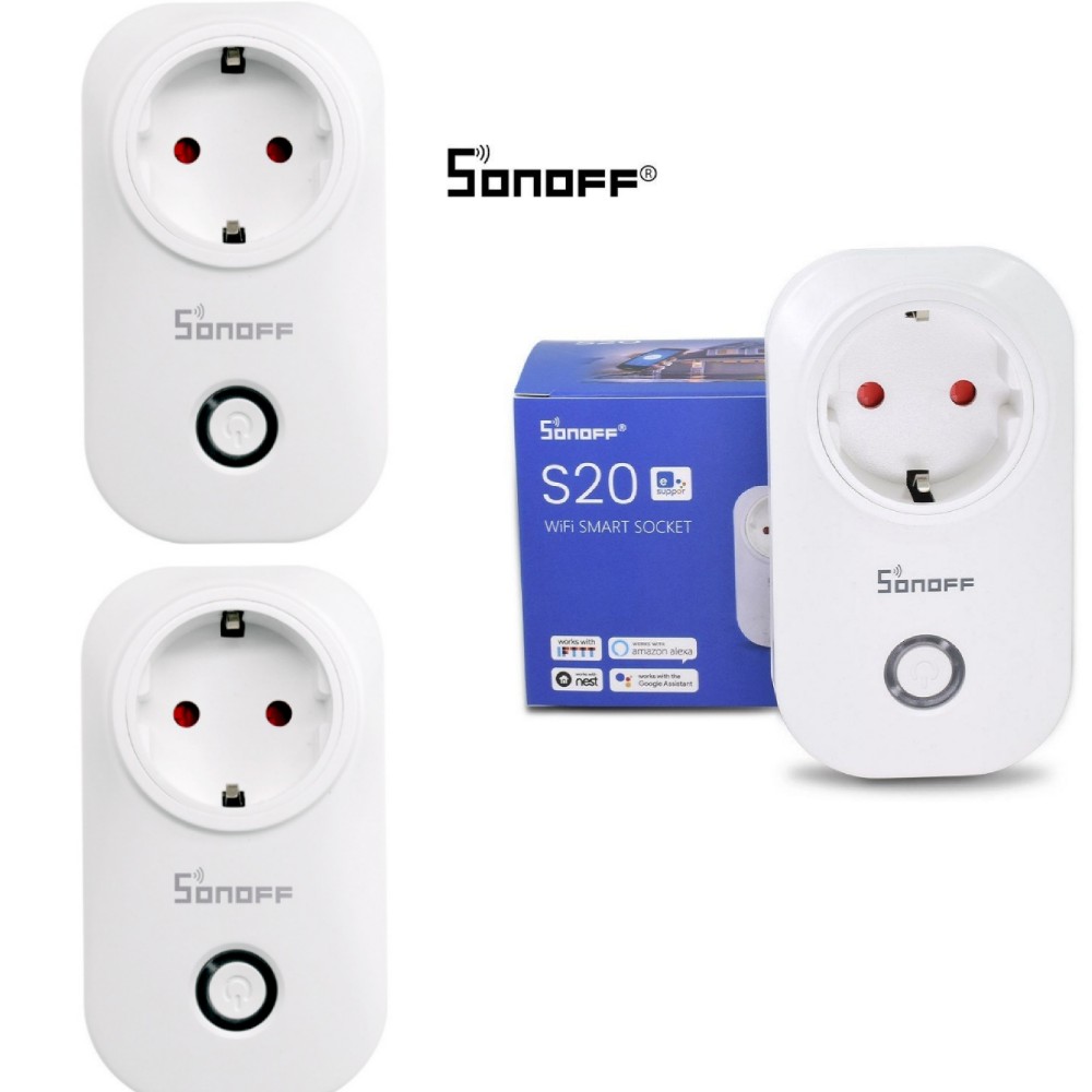 

Умная wi-fi розетка Sonoff s20 комплект для дома 3 штуки