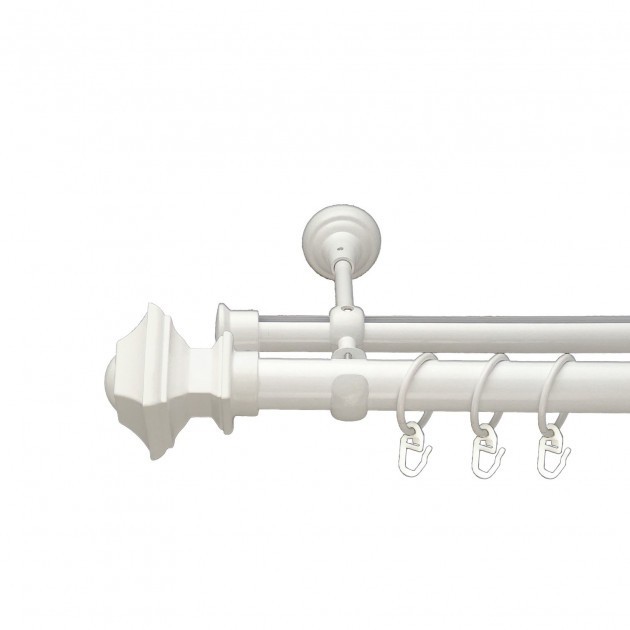 

Карниз металевий Orvit Борджеза двохрядний 25/19 мм 200см арктик