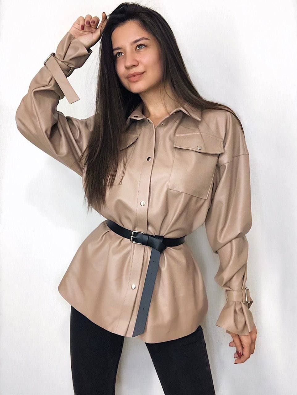 

Fashions • Женская рубашка Veronika Fashions 46-50 бежевый (4412-фи)