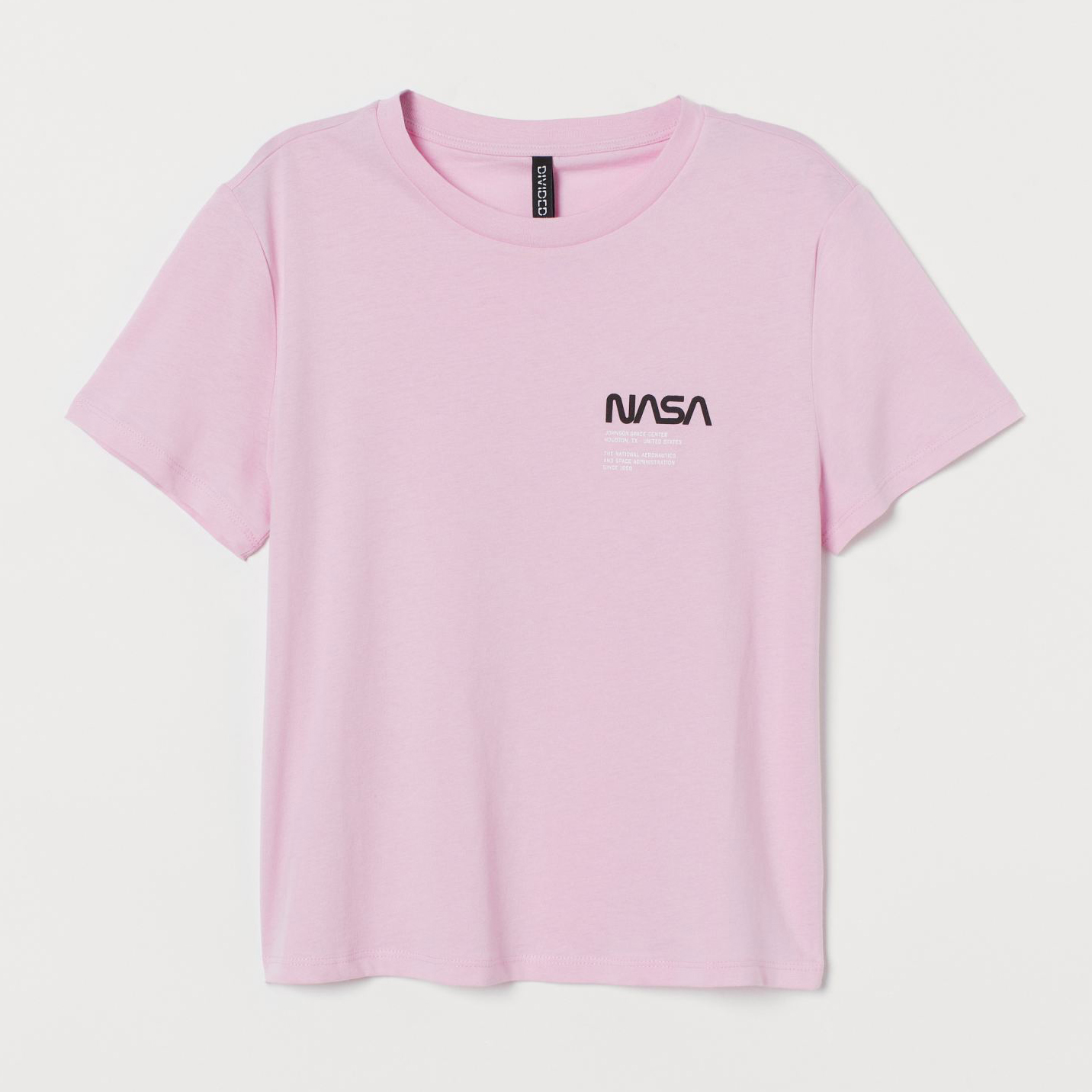 

Футболка H&M 0874122001 M (170/96А) Светло-розовая/NASA