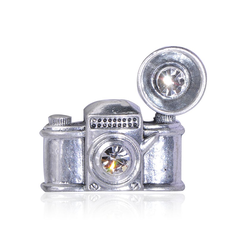 

Брошь унисекс BROCHE бижутерия Ретро Фотоаппарат серебристая BRSF110972