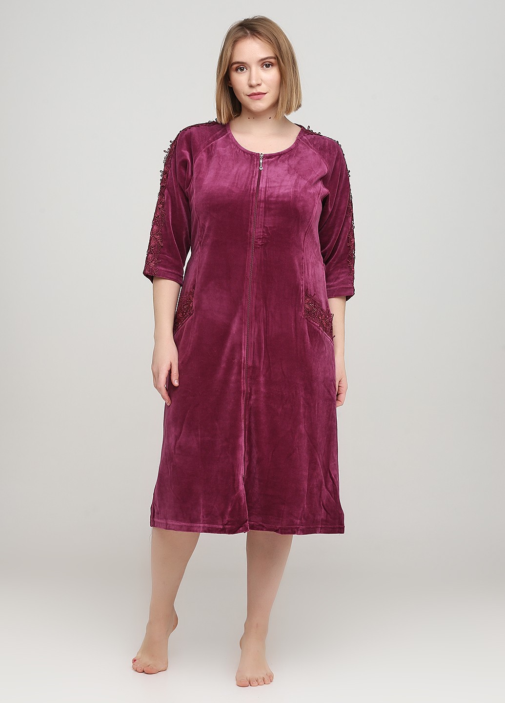 

Халат Romeo Life  фуксия 3463-37, Халат Romeo Life 2XL фуксия 3463-37