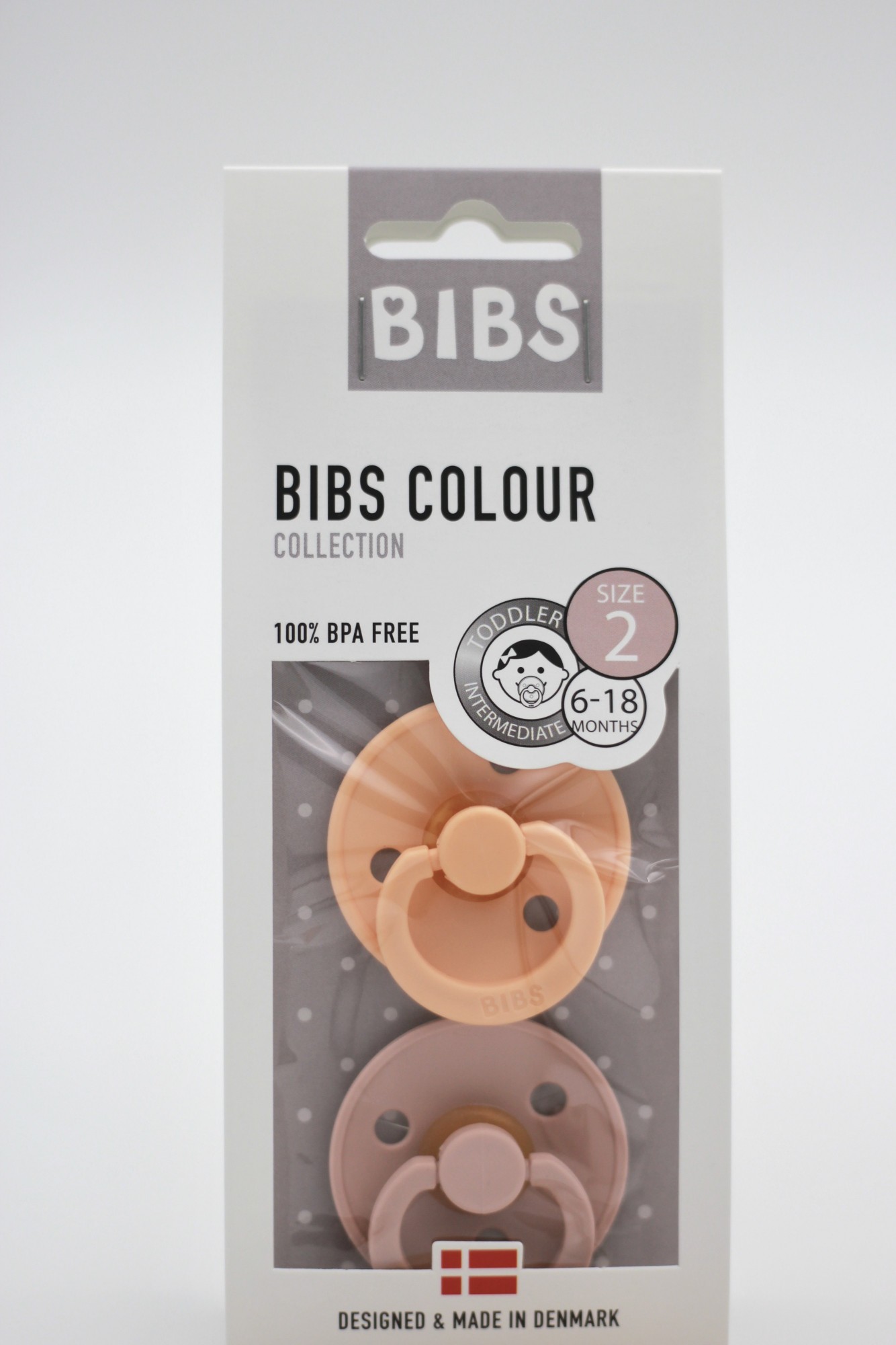 

Пустышка BIBS Peach Sunset+Blush 6-18 мес. 2 шт.
