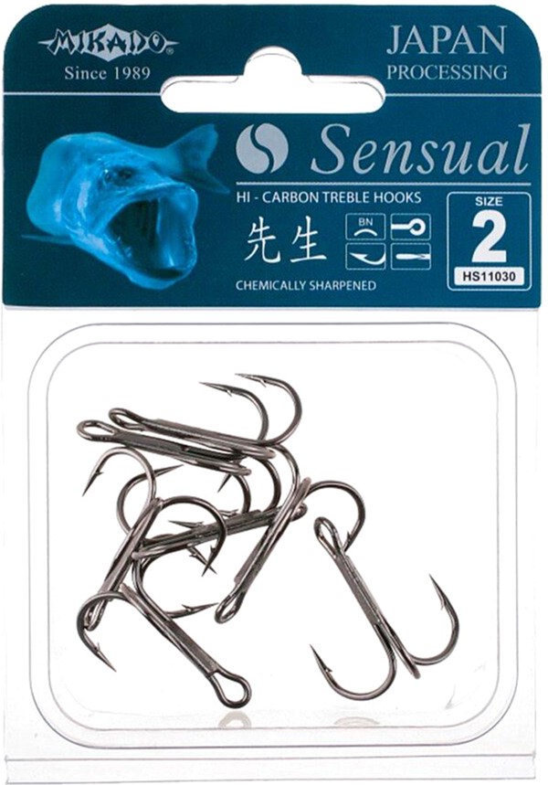 

Крючок-тройник Mikado Sensual Round Treble Hook №1 1 шт (black nickel) (HSB011030-1B)