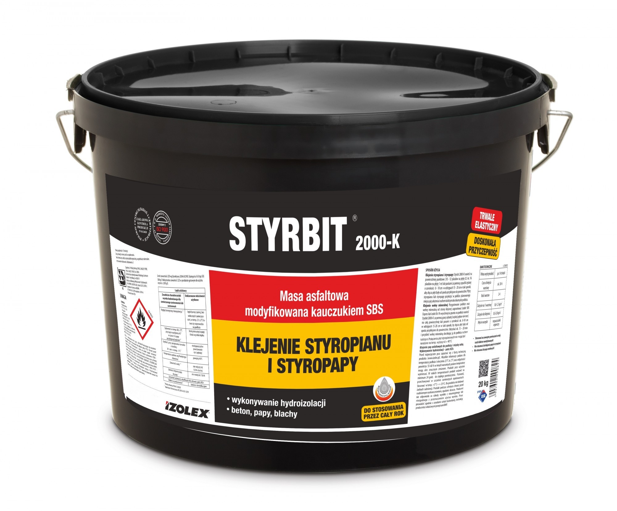 

Битумно-каучуковая мастика STYRBIT 2000 K ведро 10кг