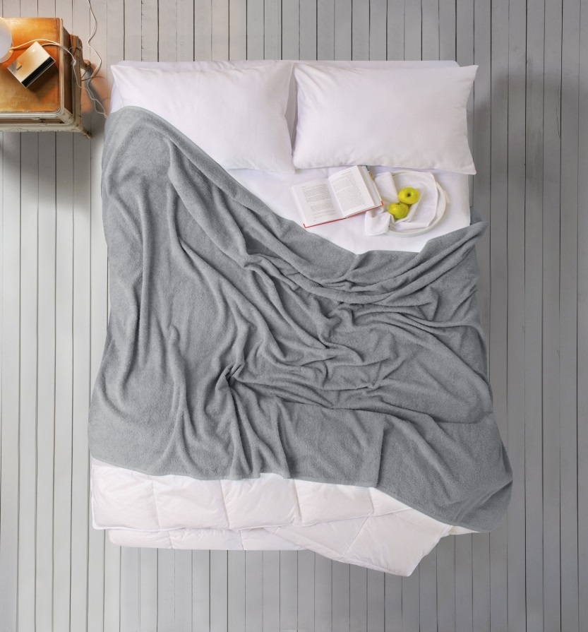 

Простынь Iris Home Махровая Orta Gri 190х220 (svt-2000022272315)