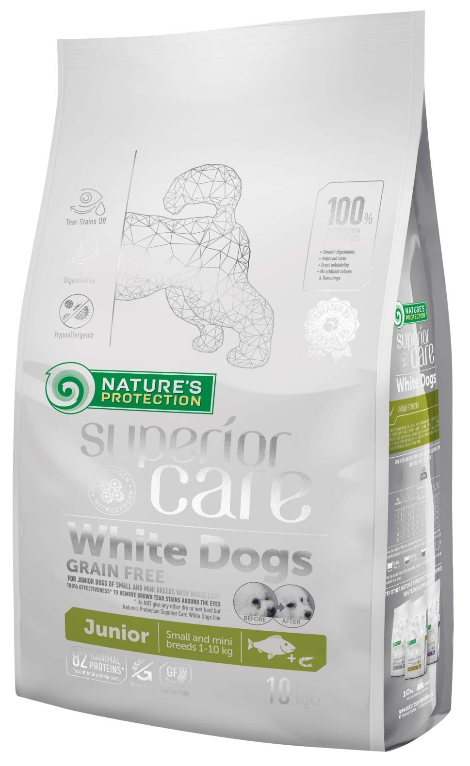 

Корм для щенков малых пород с белой шерстью Nature's Protection Superior Care White Dog Junior Small Breeds 10 кг
