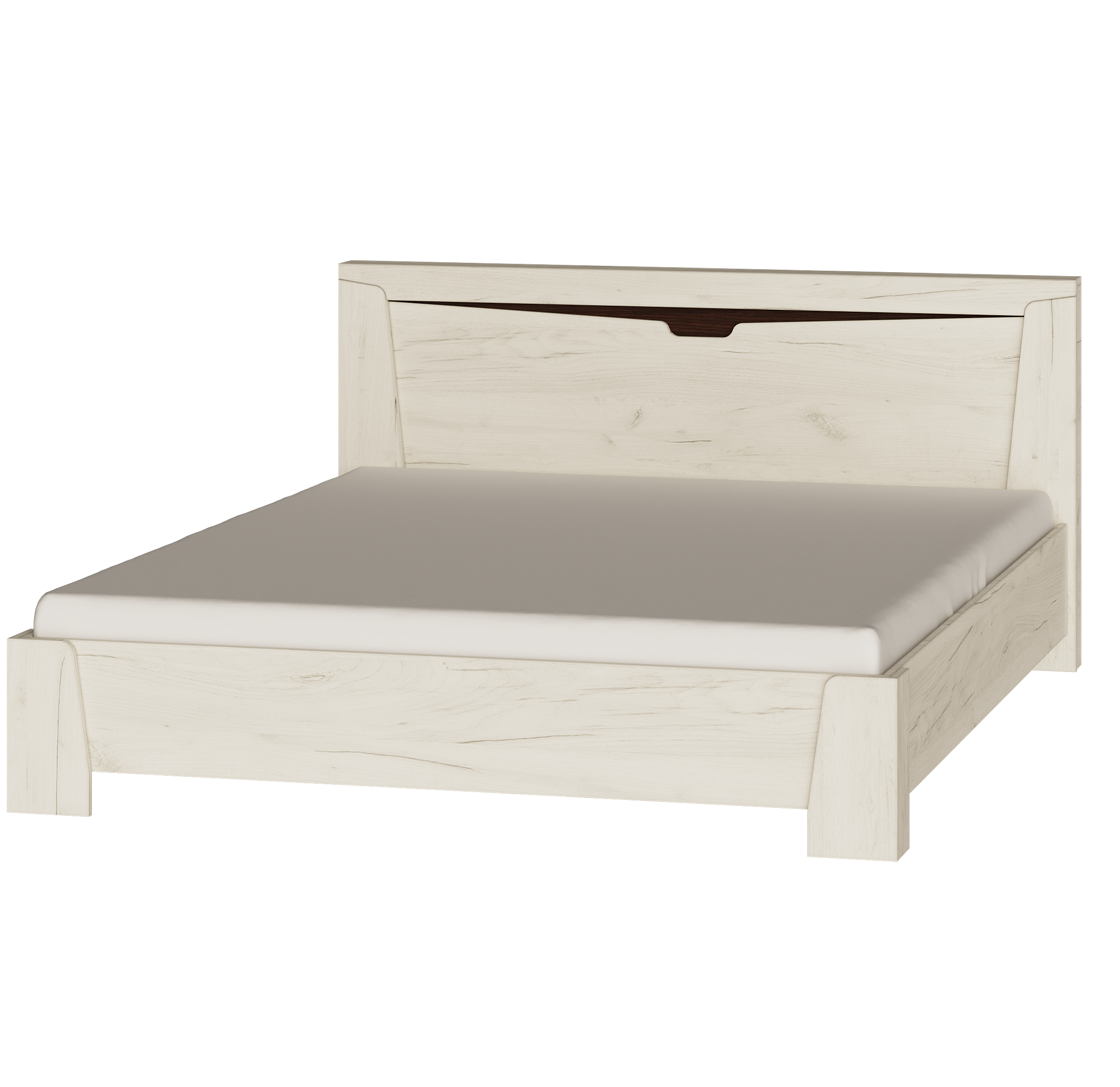 

Кровать Либерти 1600 160x200 Omni Home Дуб Крафт Белый 167x213x86см