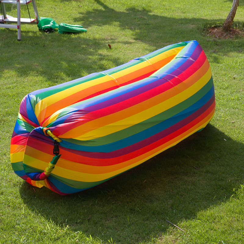 

Надувной гамак шезлонг MHZ Air Sofa Rainbow 2,35 м, радуга