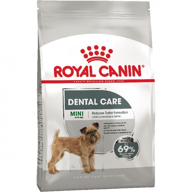 

Сухой корм для собак малых пород Royal Canin MINI DENTAL CARE на 69% уменьшение образования зубного налета и камня (1 кг)