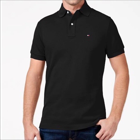 

Поло Tommy Hilfiger,с коротким рукавам,с логотипом,черный,78E9326012,р.М