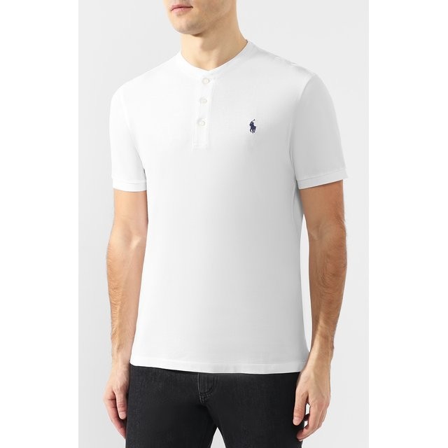 

Футболка хенли Polo Ralph Lauren хлопковая ,белый,710658162001, р.L