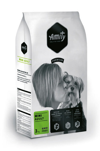 

Корм для собак AMITY Mini Adult, для мелких пород, с курицей и ягненком (18 кг)