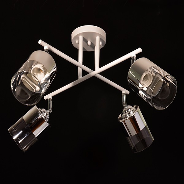 

Люстра класична Numina на чотири плафони 29-K076/4 CR+WT+WT