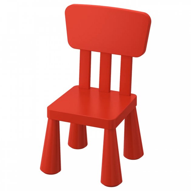 

Детский стул IKEA MAMMUT красный 403.653.66