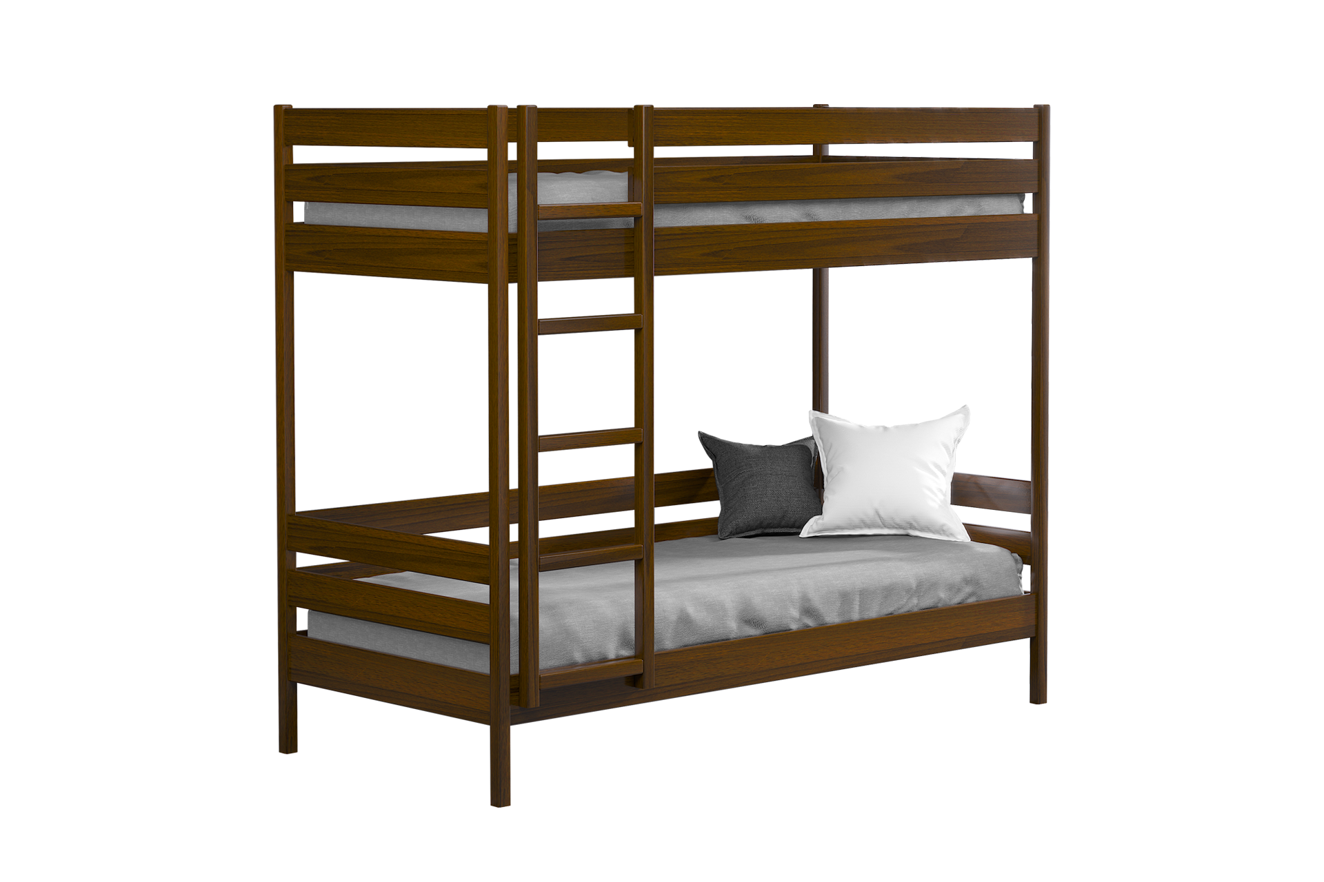 

Двухъярусная кровать Дуэт без ящиков Estella 90х190 101 - темный орех Масив 2Л4