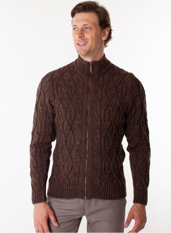 

Кардиган чоловічий VD one на блискавці S Коричневий 86630