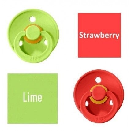 

Пустышка BIBS Lime+Strawberry 0-6 мес. 2 шт.