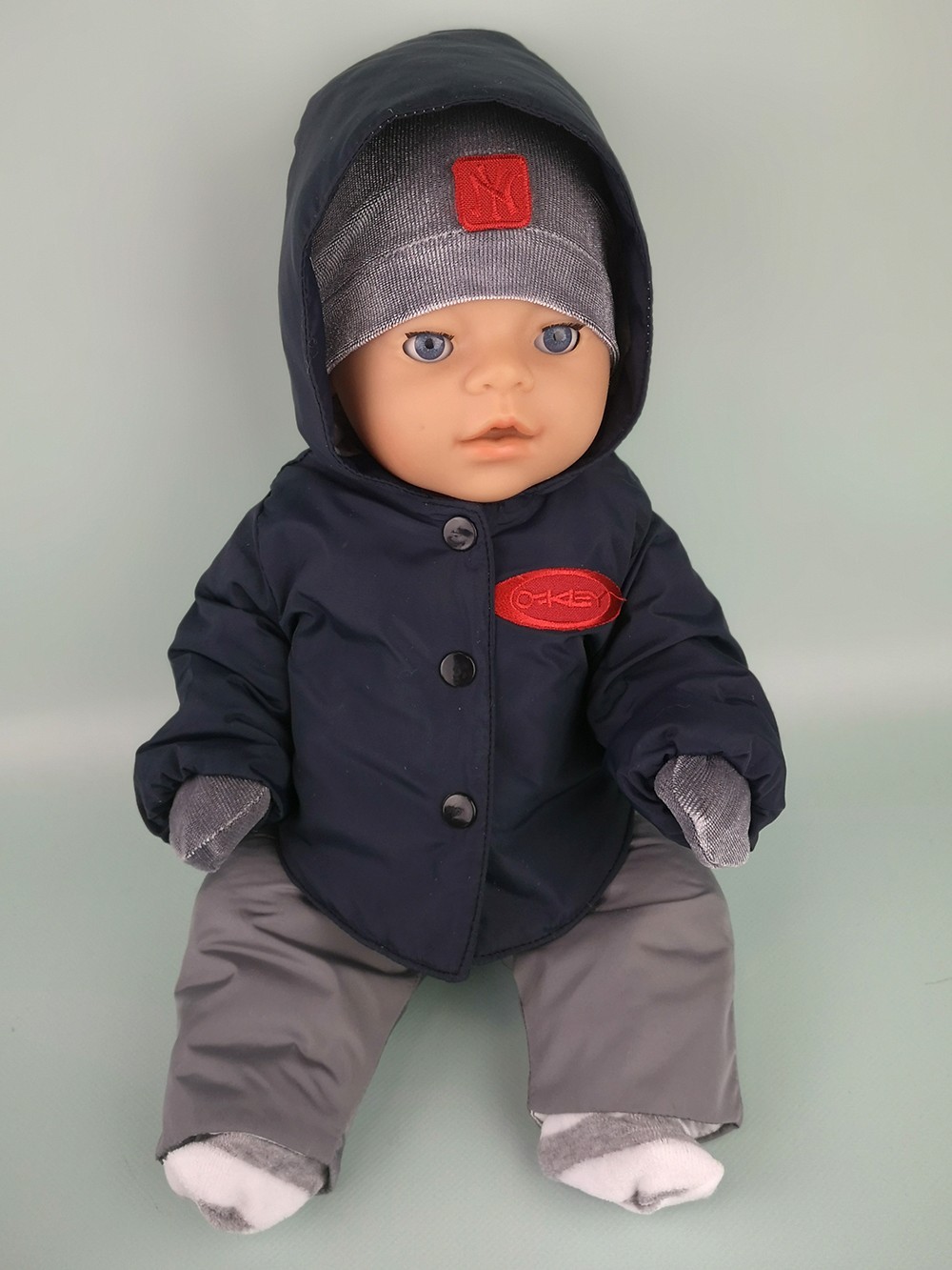 

Комбинезон зимний "Окей" для куклы мальчика Baby Born 40 - 44см