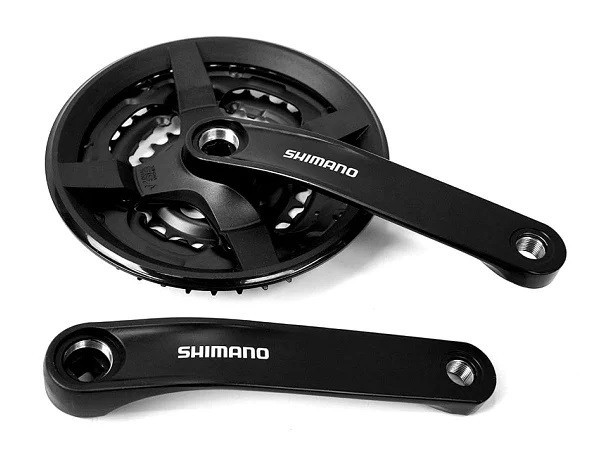 

Шатуны Shimano FC-TY301 TX 48-38-28 8-7-6 скоростей 170мм с защитой
