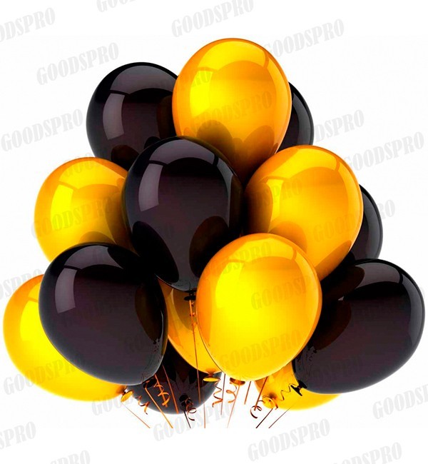 

Гелиевые шары "Mix gold&black", набор 14 шт (шарики с гелием)