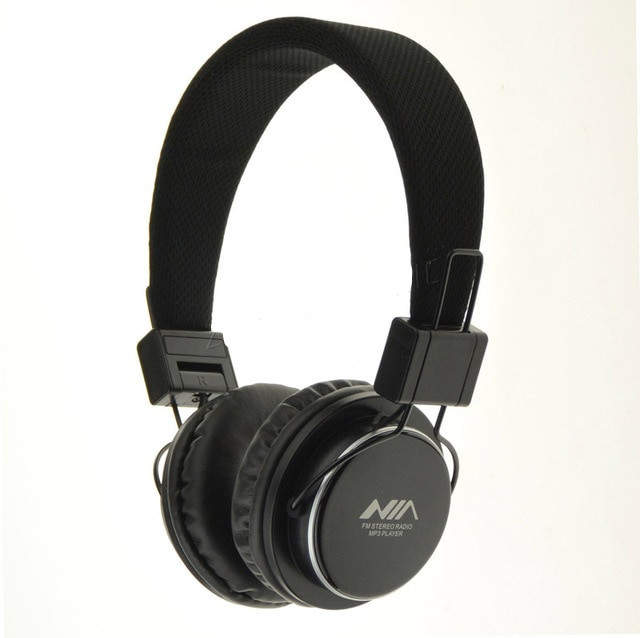 

Наушники Nia MRH-8809S складной микро SD / FM радио / MP3 плеер стерео гарнитура