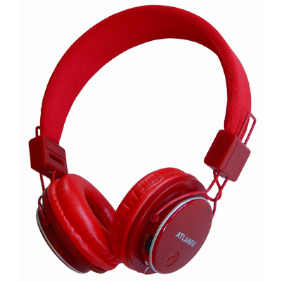 

Беспроводные наушники Atlanfa 7611 red красные. Bluetooth, FM, MP3, Microphone