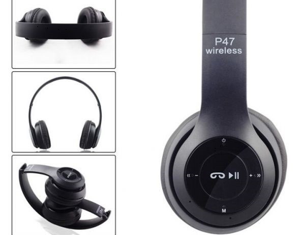 

Беcпроводные наушники P47 Bluetooth, встроенный FM, MP3