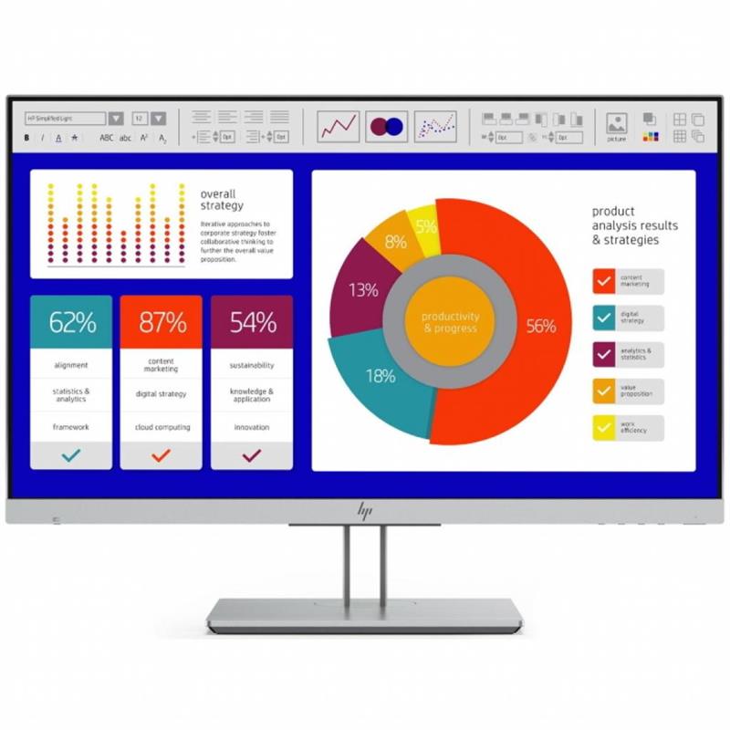 

Монитор HP 23.8" EliteDisplay E243p (5FT13AA) IPS Silver
