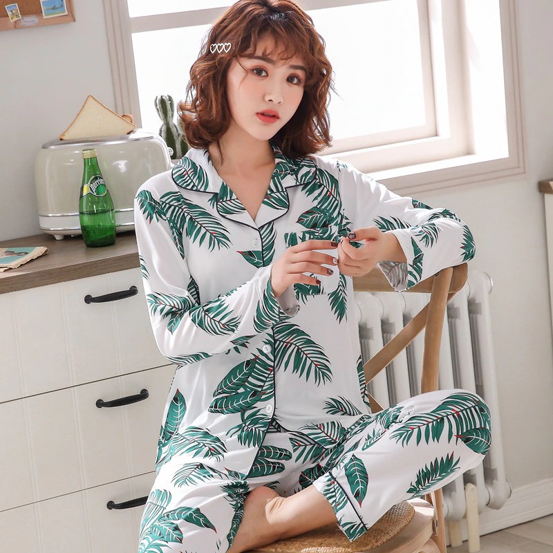 

Пижама женская Tropical palm Berni Fashion (XL) Зеленый