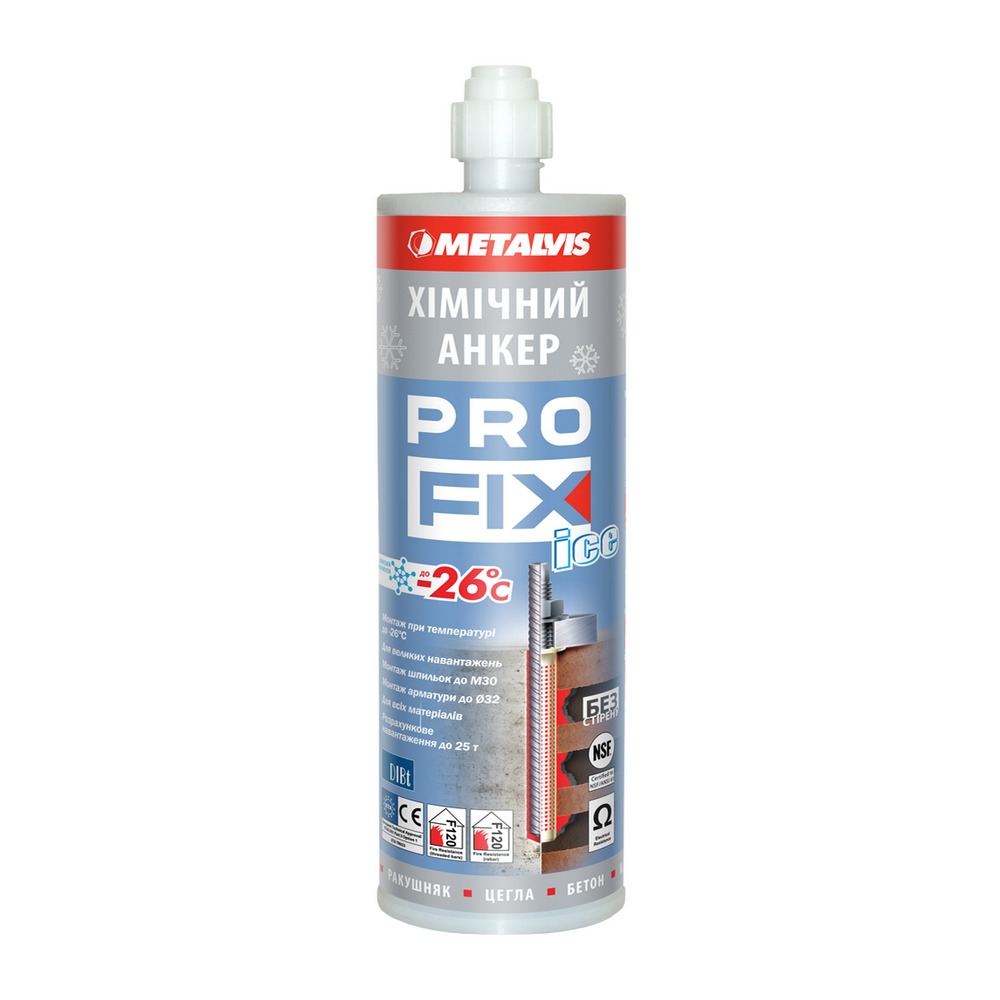 

Анкер химический Крептрейд Profix Ice 410 мл 12 шт (102064410PI)