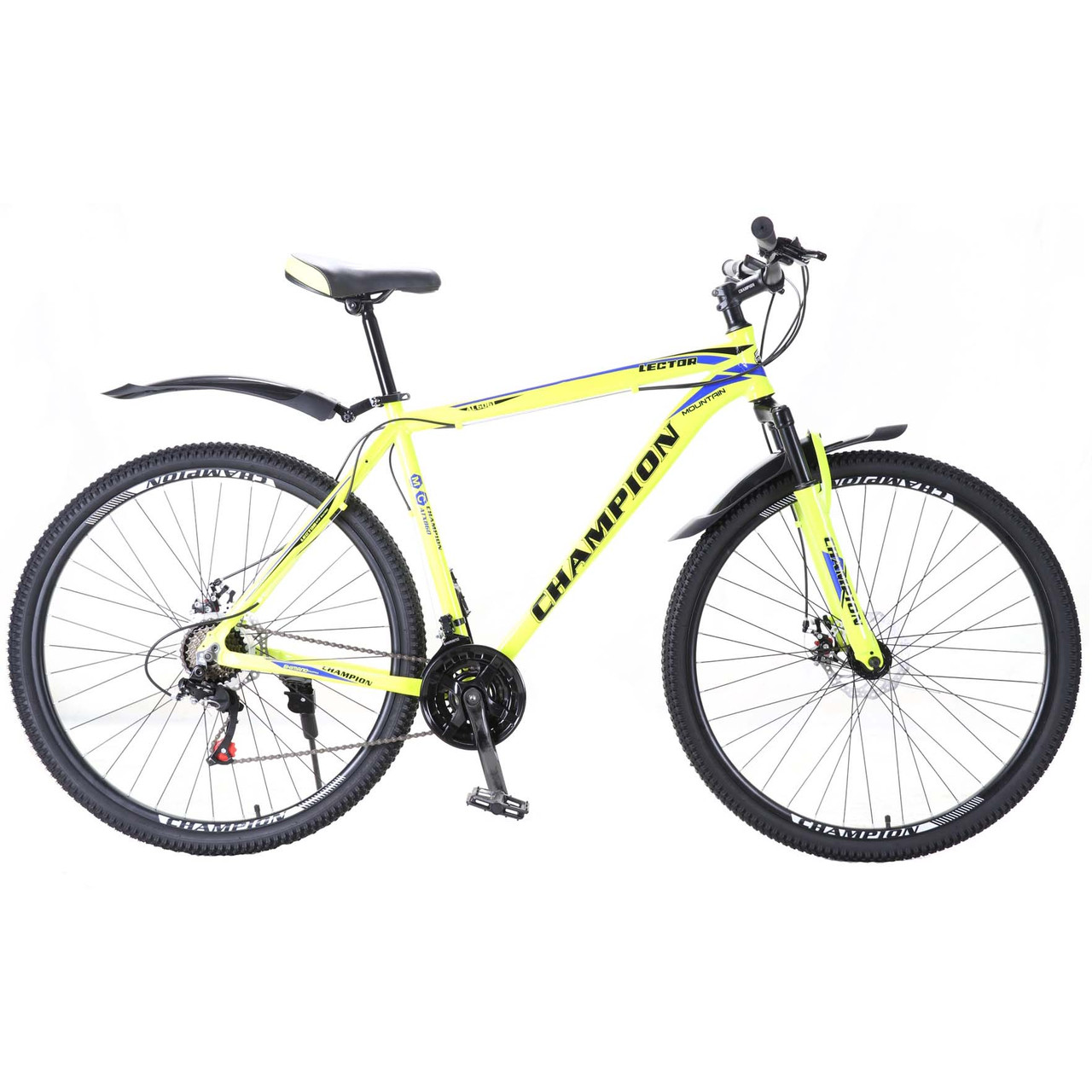 

Велосипед горный Champion Lector 29" ,"19 2021 неовыновый желтый