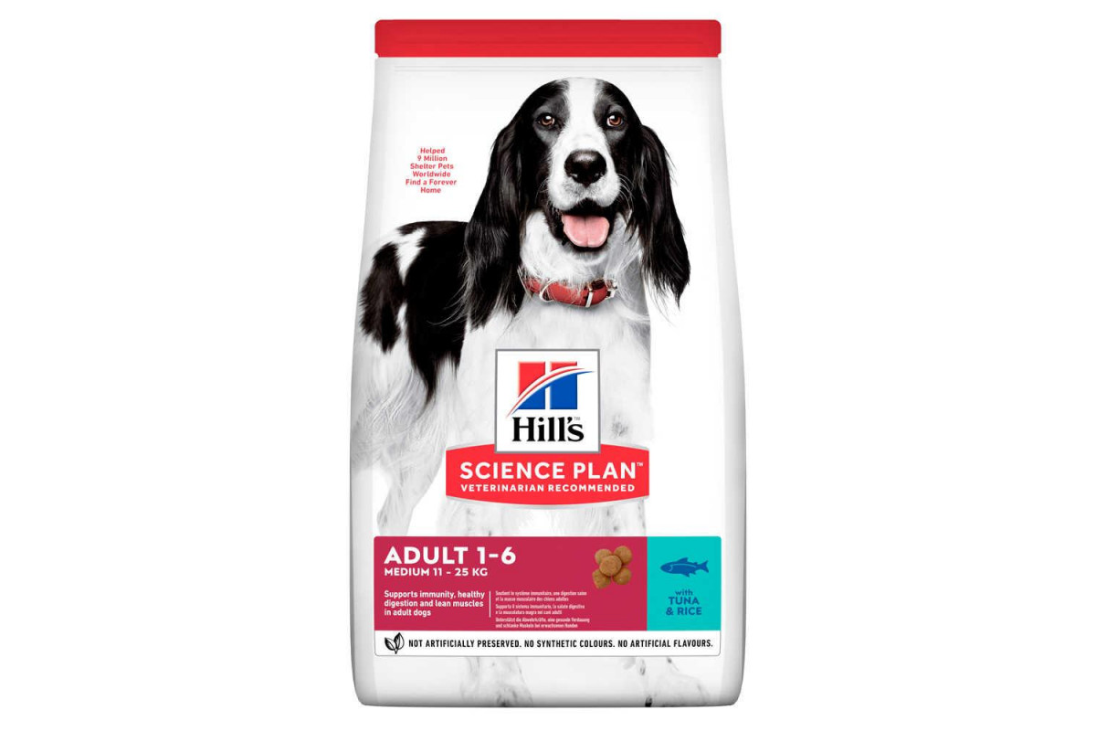 

Сухой корм Hill's Science Plan Adult Medium Breed Dog Tuna Rice 2.5 кг