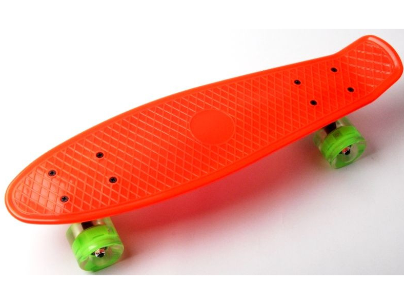 

Скейтборд Penny Board светящиеся колеса Orange