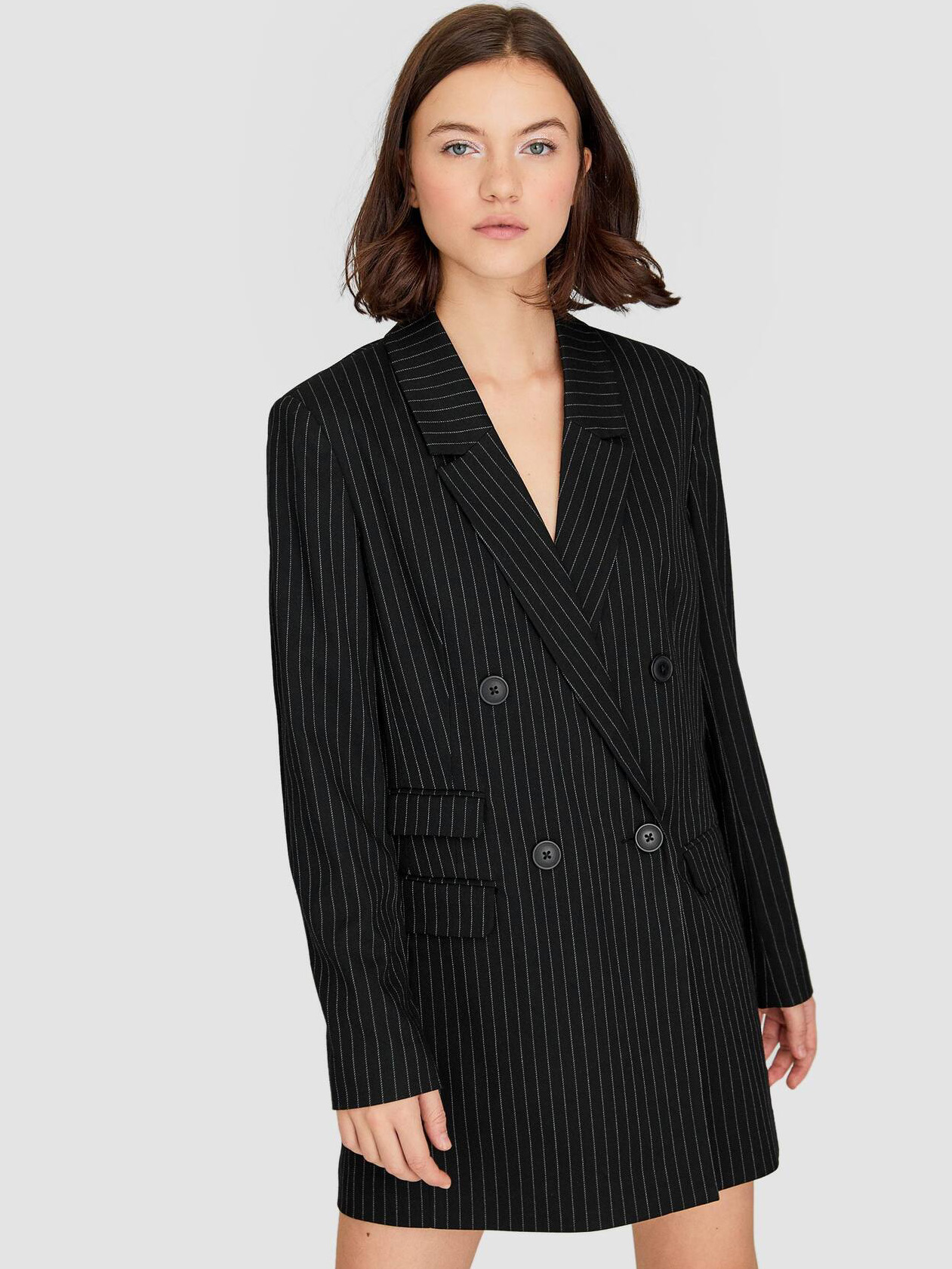 

Пиджак Stradivarius 05918648001 L Черный