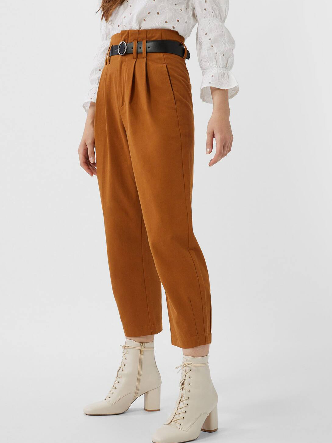 

Брюки Stradivarius 01161429440 34 Терракотовые