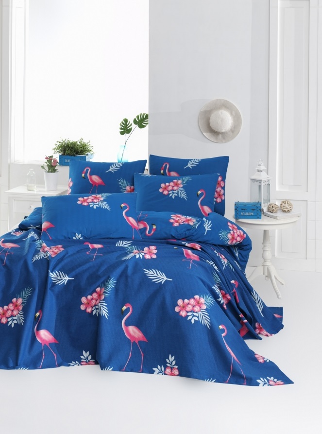 

Покрывало-пике Lotus Home Perfect Flamingo Голубое 200х235 (svt-2000022271141)